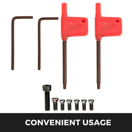 Draaigereedschapset met draaiwisselplaten Draaigereedschap draaiwisselplaten 1/4 inch 7 stuks