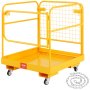 VEVOR werkplatform 92x92cm werkmand gemaakt van Q235B veiligheidsmand Laadvermogen tot 544kg heftruckplatform voor 1-2 personen heftruck opklapbaar werkplatform voor veilig werken op hoogte