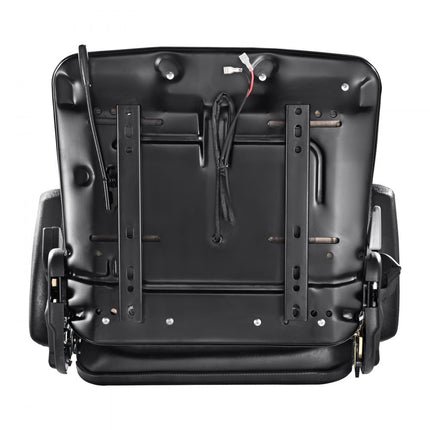 VEVOR universele tractorstoel van PVC-kunstleer en polyurethaanschuim Tractortractorstoel met verstelbare rugleuning en microveiligheidsschakelaar bestuurdersstoel met armleuningen en veiligheidsgordel