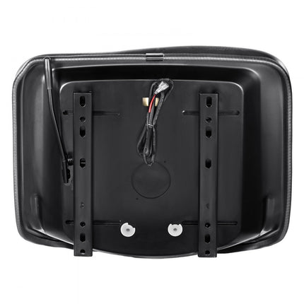 VEVOR universele tractorstoel van PVC-kunstleer en polyurethaanschuim tractortractorstoel met afvoergaten en microveiligheidsschakelaar bestuurdersstoel enkele stoel 160-340 mm gleuf