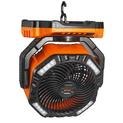 VEVOR staande ventilator 334 x 173 x 370 mm tafelventilator ventilator 362 CMF ventilator met 4 snelheden batterijventilator 40.000 mAh voor buitenactiviteiten zoals kamperen, vissen, reizen