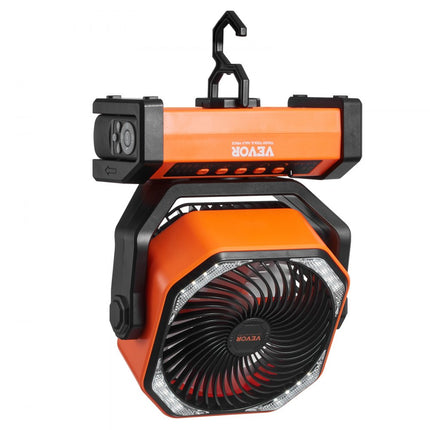 VEVOR staande ventilator 210 x 100 x 268 mm tafelventilator ventilator 138 CMF ventilator met 4 snelheden batterijventilator 20000 mAh voor buitenactiviteiten zoals kamperen, vissen, reizen