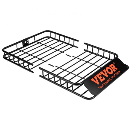 VEVOR imperiaalmand autodakmand universeel 1175 x 915 x 114 mm, imperiaalkuip 90 kg draagvermogen relingdrager vrachtbagagedrager zwart voor kamperen, barbecues, autoritten etc.