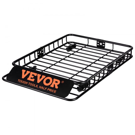 VEVOR imperiaalmand autodakmand universeel 1175 x 915 x 114 mm, imperiaalkuip 90 kg draagvermogen relingdrager vrachtbagagedrager zwart voor kamperen, barbecues, autoritten etc.