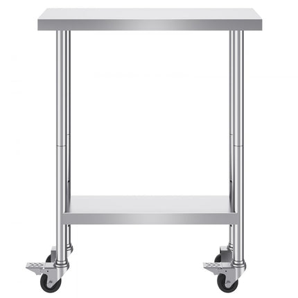 VEVOR werktafel keukentafel voorbereidingstafel oprolbaar commercieel 762x305mm