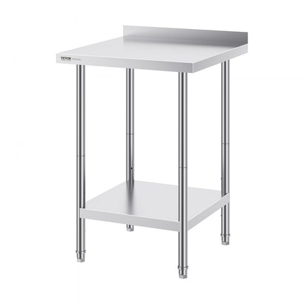 VEVOR werktafel keukentafel voorbereidingstafel commercieel 61x61cm stop