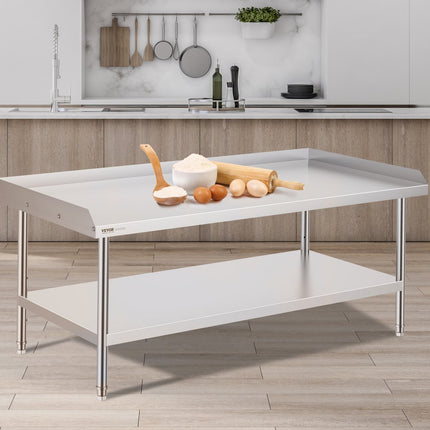 VEVOR RVS werktafel voedselbereidingstafel 762x1524x660mm