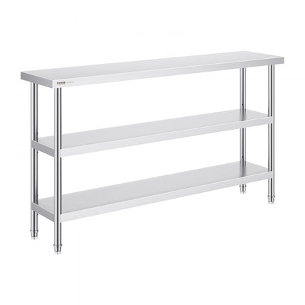 VEVOR roestvrijstalen voedselbereidingstafel commerciële keukenwerktafel