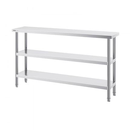 VEVOR roestvrijstalen voedselbereidingstafel commerciële keukenwerktafel