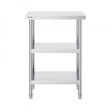 VEVOR Werktafel Keukentafel Voorbereidingstafel Commercieel 356x610mm Triple
