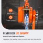 VEVOR rateltakel staal 1.5T laadvermogen katroltakel 5.8m hefhoogte hefboomtakel $8x24mm kettingtakel maat 240N tractie Heavy-duty dubbele palrem kettingtakel met ratel