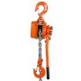 VEVOR rateltakel staal 1.5T laadvermogen katroltakel 5.8m hefhoogte hefboomtakel $8x24mm kettingtakel maat 240N tractie Heavy-duty dubbele palrem kettingtakel met ratel