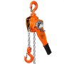 VEVOR rateltakel staal 0.75T laadvermogen katroltakel 2.8m hefhoogte hefboomtakel Ф6x18mm hijsketting maat kettingtakel 140N trekkracht duurzame dubbele palrem ratel kettingtakel