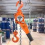 VEVOR Rateltakel handmatige kettingtakel 3/4 ton 750 kg capaciteit 1,5 m lang G80 verzinkt koolstofstaal met Weston dubbele pootrem automatische