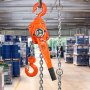 VEVOR rateltakel staal 3T draagvermogen katroltakel 5.8m hefhoogte hefboomtakel Ф10x30mm hijsketting maat kettingtakel 320N trekkracht heavy-duty dubbele pal rem ratel kettingtakel