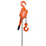 VEVOR rateltakel staal 3T draagvermogen katroltakel 5.8m hefhoogte hefboomtakel Ф10x30mm hijsketting maat kettingtakel 320N trekkracht heavy-duty dubbele pal rem ratel kettingtakel