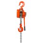 VEVOR rateltakel staal 3T draagvermogen katroltakel 5.8m hefhoogte hefboomtakel Ф10x30mm hijsketting maat kettingtakel 320N trekkracht heavy-duty dubbele pal rem ratel kettingtakel