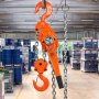 VEVOR rateltakel staal 6T laadvermogen katroltakel 2,8 m hefhoogte hefboomtakel Ф10x30 mm kettingtakel maat 340N tractie Heavy-duty dubbele palrem ratel kettingtakel