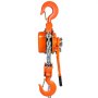 VEVOR rateltakel staal 6T laadvermogen katroltakel 2,8 m hefhoogte hefboomtakel $10x30 mm kettingtakel maat 340N tractie Heavy-duty dubbele palrem ratel kettingtakel