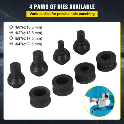 CH-70 Hydraulische blikken perforator 10,5 - 20,5 mm handgereedschap gereedschapsstaal 35 ton