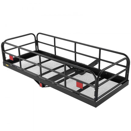 VEVOR 1524 x 610 x 355 mm bagagerek met trekhaak Game Carrier achterdrager, 181,4 kg laadvermogen, gemonteerde bagagemand, Q235B roestvrijstalen bagagerek, geschikt voor SUV, vrachtwagen etc.