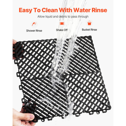 VEVOR Drainagemat Garagevloertegels Modulaire in elkaar grijpende mat 31x31cm