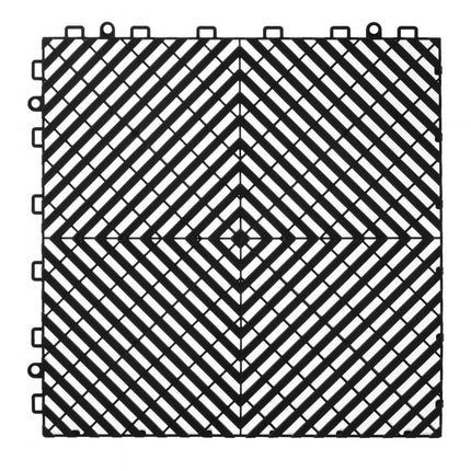 VEVOR 24 x drainagemat garagevloertegels in elkaar grijpend 31x31cm