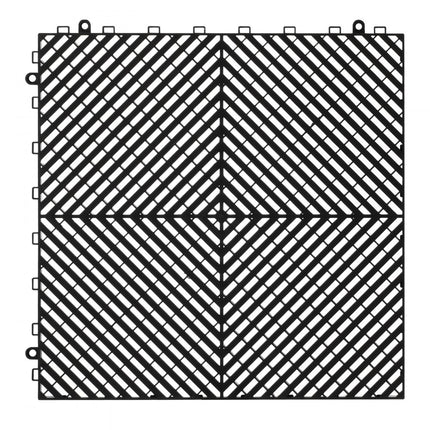 VEVOR 24 x drainagemat vloertegels in elkaar grijpend 415x415mm 17,6mm
