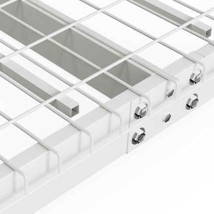 VEVOR 48" x 96" x 40" plafondplank, zware verstelbare koudgewalste stalen opbergplanken voor opslag en organisatie in de garage, 500 lb laadvermogen, 22"-40", wit