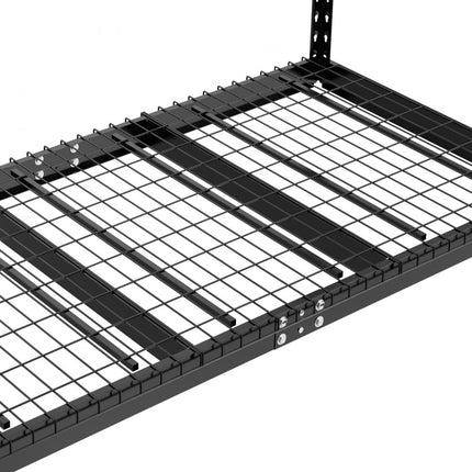 VEVOR 36" x 96" Garageplafondplank Garageplafondplank Verstelbare koudgewalste stalen planken voor garageopslagorganisatie 500lb Draagvermogen 22"-40" Zwart