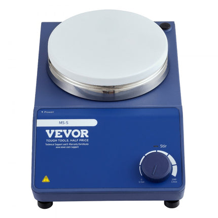 VEVOR magnetische roerder, 0-1500 RPM roerplaat met verstelbare snelheidsknop, 20L plaatroerset, inclusief roerstaafje