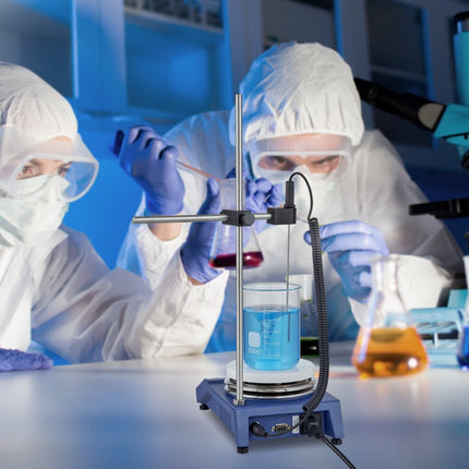 VEVOR magnetische roerder verwarmingsplaat, max. 340 °C, 1500 RPM verwarmingsplaat met magneetroerder, 20 liter verwarmingsplaatroerder met LED-scherm, steunstandaard en roerstaven, 650 W verwarmingsvermogen