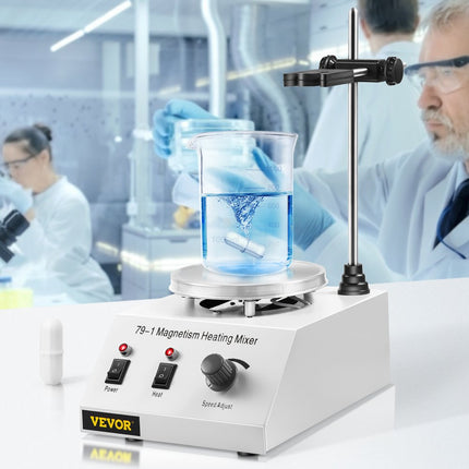 VEVOR laboratorium magneetroerder verwarmingsplaat 1L snelheidsregeling magneetroerder 25W