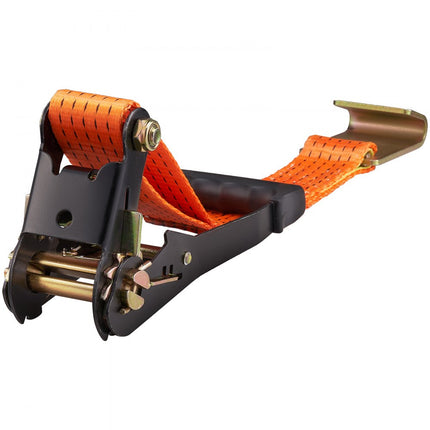 VEVOR wielkeg-spanbandenset, 50,8 x 3048 mm spanbanden autotransport, 4-delig trailerspansysteem 5000 kg breukbelasting, ATV's, aanhangwagens, wielblokken, spanbandaccessoires oranje + zwart