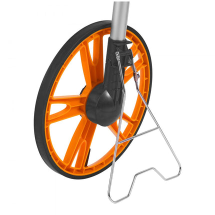 VEVOR meetwiel 0-9999,9 voet/m precisiemeetwiel ±0,5% meetrol roltacho met telescopische stang 104-71cm meetwiel φ317,5mm afstandsmeter gemaakt van ABS + aluminiumoxide incl. draagtas