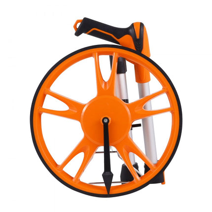 VEVOR meetwiel 0-3km precisie meetwiel ±0,5% meetrol rollende snelheidsmeter met telescoopstang 100-40cm meetwiel φ317,5mm afstandsmeter gemaakt van ABS + aluminiumoxide incl. draagtas