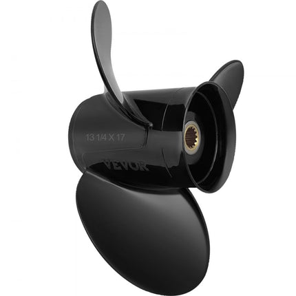 VEVOR buitenboordschroef, vervangt OEM 765183, 3-bladige aluminium bootschroef met een steek van 13,5" x 17", compatibel met 40-140 pk 2-takt Evinrude buitenboordmotor, 13 splines, rechts