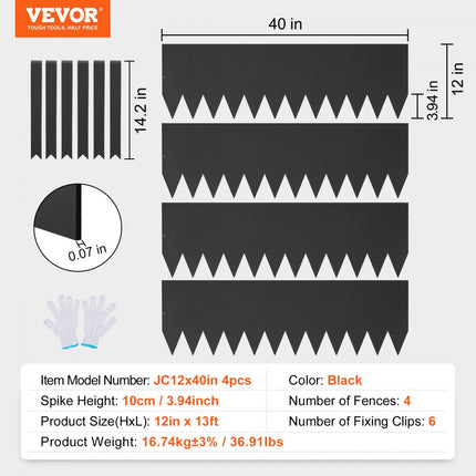 VEVOR gazonrand 30 x 100 cm (set van 4) Stalen gazonrandband Bedrand Bedrand Maairand Geschikt voor buitentuinen, paden, gazons, binnenplaatsen, bermen en meer