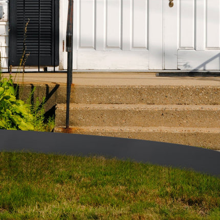 VEVOR gazonrand 30 x 100 cm (set van 4) Stalen gazonrandband Bedrand Bedrand Maairand Geschikt voor buitentuinen, paden, gazons, binnenplaatsen, bermen en meer