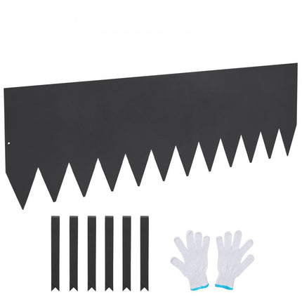 VEVOR gazonrand 30 x 100 cm (set van 4) Stalen gazonrandband Bedrand Bedrand Maairand Geschikt voor buitentuinen, paden, gazons, binnenplaatsen, bermen en meer