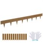VEVOR gazonrand 40" x 2" (set van 10) stalen gazonrandband bedrand bedrand maairand geschikt voor buitentuinen, paden, gazons, binnenplaatsen, bermen en meer bruin