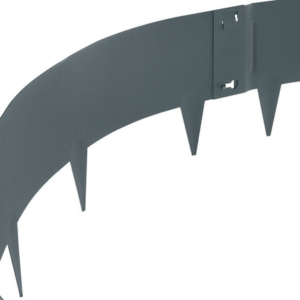 VEVOR stalen gazonrand, 5-pack tuinbedrand, 39" x 4" strips, flexibele metalen landschapsrand voor tuin, tuin, gazon, 8 cm punthoogte, donkergrijs