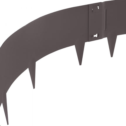 VEVOR gazonrand 99 x 12,7 cm (set van 5) stalen gazonrandband, bedrand, bedrand met doornen, maairand, geschikt voor buitentuinen, paden, gazons, binnenplaatsen, bermen en meer