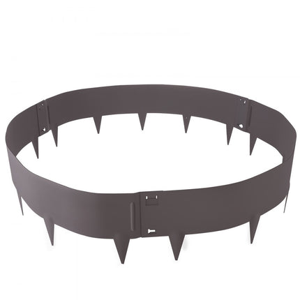 VEVOR gazonrand 99 x 12,7 cm (set van 5) stalen gazonrandband, bedrand, bedrand met doornen, maairand, geschikt voor buitentuinen, paden, gazons, binnenplaatsen, bermen en meer