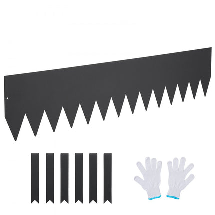 VEVOR gazonrand 40" x 8" (set van 6) Stalen gazonrandband Bedrand Bedrand Maairand Geschikt voor buitentuinen, paden, gazons, binnenplaatsen, bermen en meer