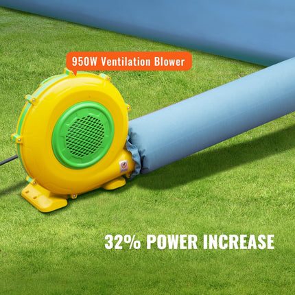 VEVOR Spuitcabine Paint Booth Diy Spray Paint Spray Paint Shelter Tent 950W Blauw 4 x 2.2 x 2.35m 210D Oxford Fabric Spray Paint Tent Draagbare