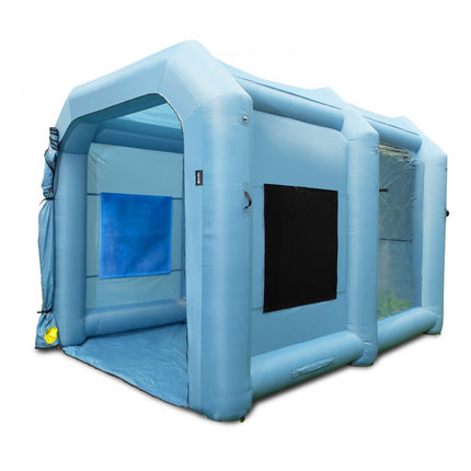 VEVOR Spuitcabine Paint Booth Diy Spray Paint Spray Paint Shelter Tent 950W Blauw 4 x 2.2 x 2.35m 210D Oxford Fabric Spray Paint Tent Draagbare