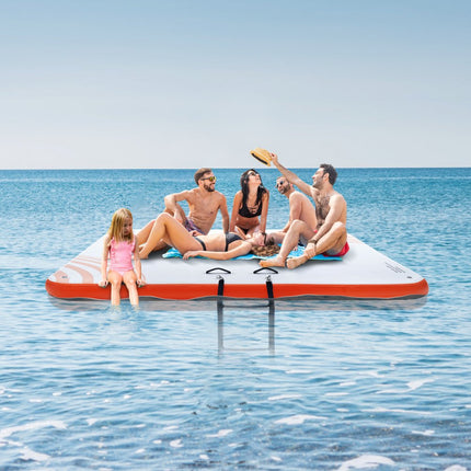 VEVOR Opblaasbaar trampoline-zwemplatform 3,04 x 3,04 m zwemplatform