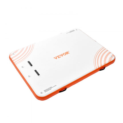 VEVOR opblaasbaar drijvend dok, 6' x 5' dokplatform, antislip water drijvende dokmat met draagbare draagtas en afneembare ladder, drijvend platform eilandvlot voor zwembad, strand, zee