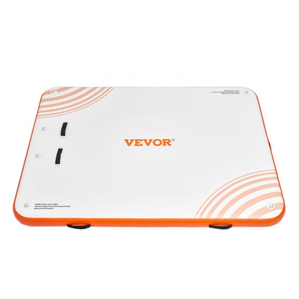 VEVOR opblaasbaar drijvend dok 8' x 6' dockplatform antislip water drijvende dokmat met draagbare draagtas en afneembare ladder drijvend platform eilandvlot voor zwembadstrand